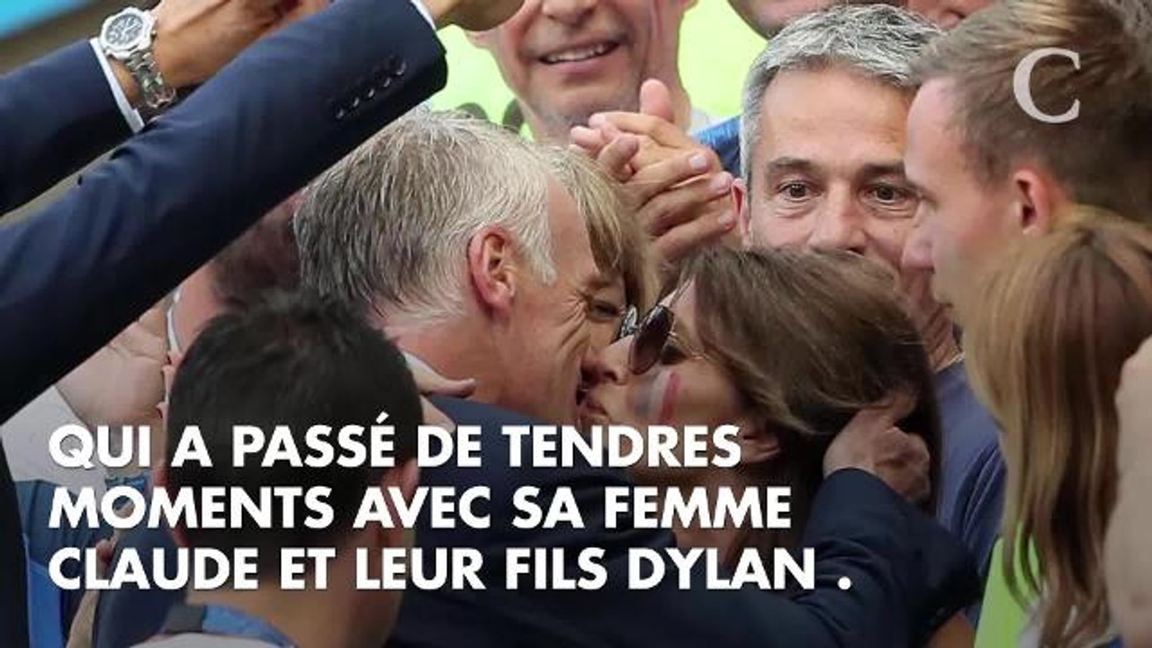 PHOTOS. Coupe du Monde 2018 : moment de tendresse pour Didier Deschamps et sa femme après la victoire des Bleus