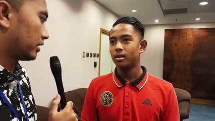 Langsung dari KLIA menemuramah tiga pemain Akademi Bola Sepak Negara Mokhtar Dahari (AMD) Bawah 13 tahun iaitu Hazriq Haqqim Mohd Izham, Rohisham Haiqal Hashim