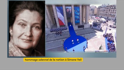 "Avec Simone Veil, entrent ces générations de femmes qui ont fait la France sans que la Nation leur offre la reconnaissance et la liberté", déclare Emmanuel Macron