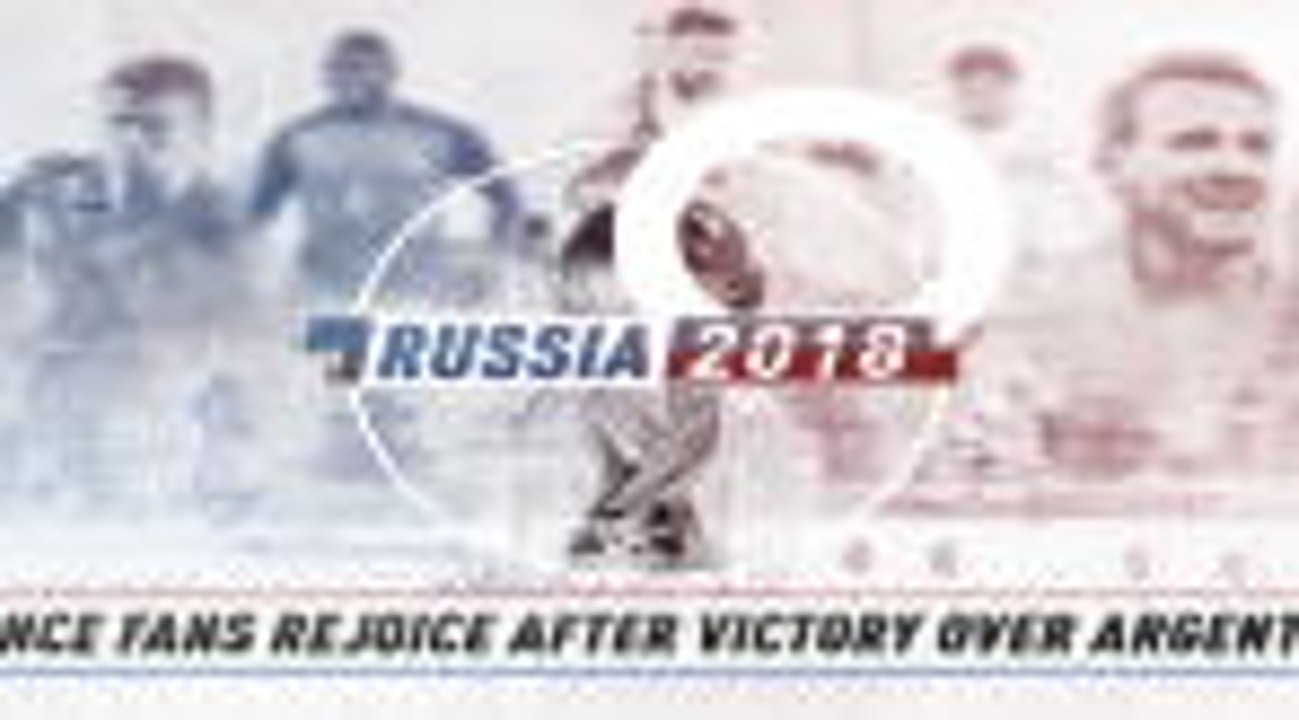 France fans celebrate reaching quarter-finals