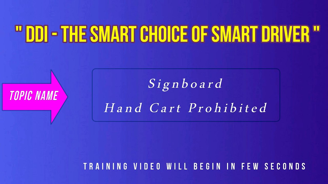 Signboard - Hand Cart Prohibited