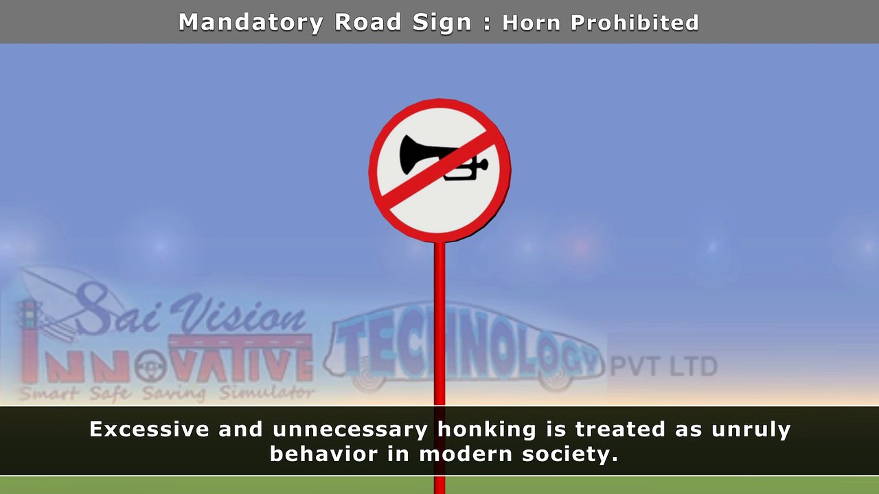 Signboard - Horn Prohibited
