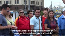 Les supporters russes et espagnols impatients pour le match