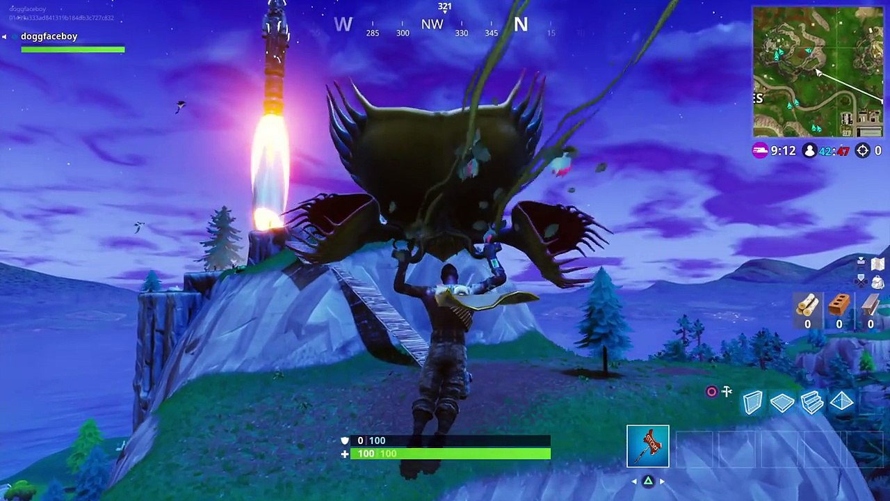 Watching the Rocket launch in Fortnite Battle Royale
