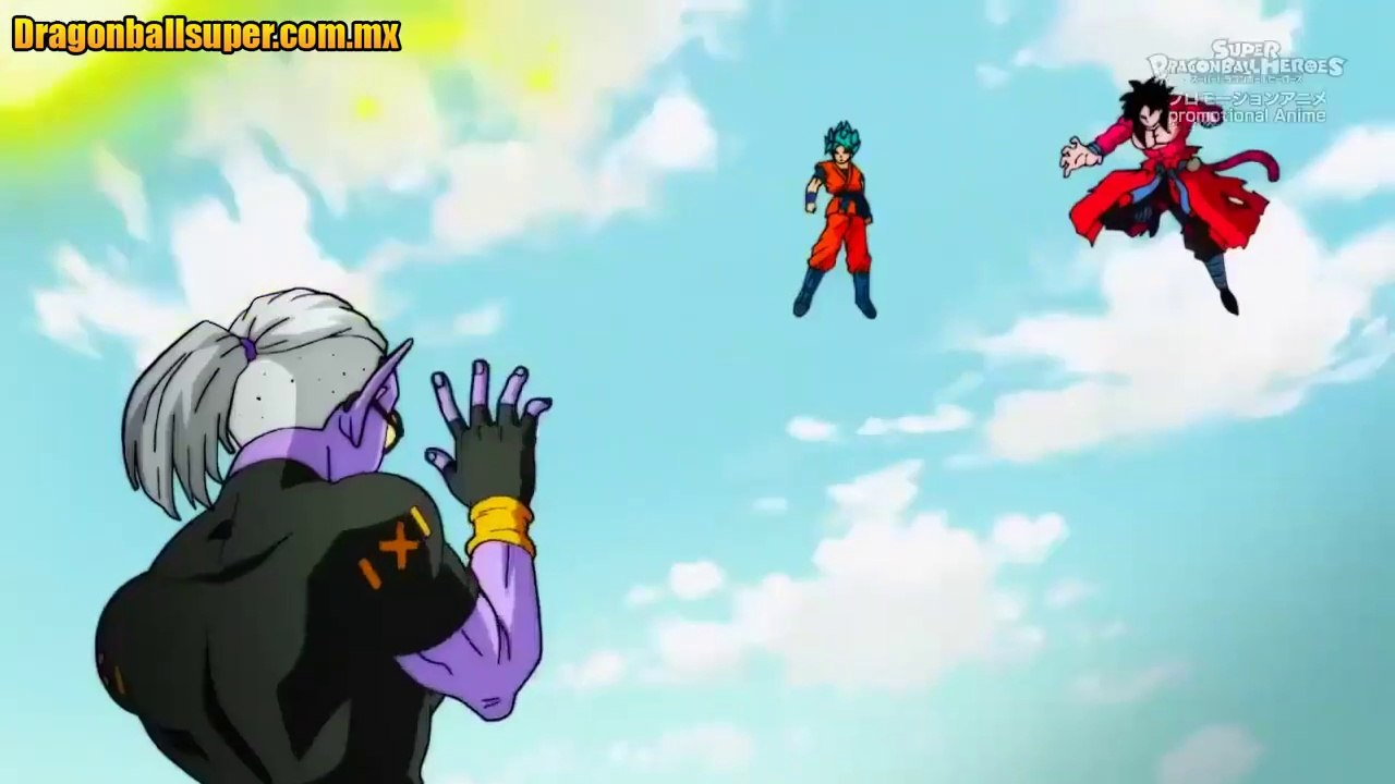 Dragon Ball Heroes Capitulo 1 Subtitulos en Español Goku SSJ Azul vs Goku SSJ 4