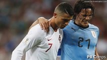 Mesmo perdendo, Cristiano Ronaldo abraça Cavani e ajuda ele a sair após lesão