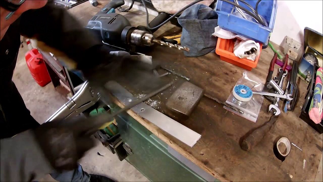 réalisation support de plaque imatriculation mobylette