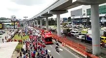 #DeportesCri De esta manera los fanáticos de la Selección de Fútbol de Panamá viven la caravana. Video Anayansi Gámez