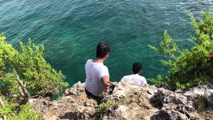 cliff jump in  malapascua island, CEBU