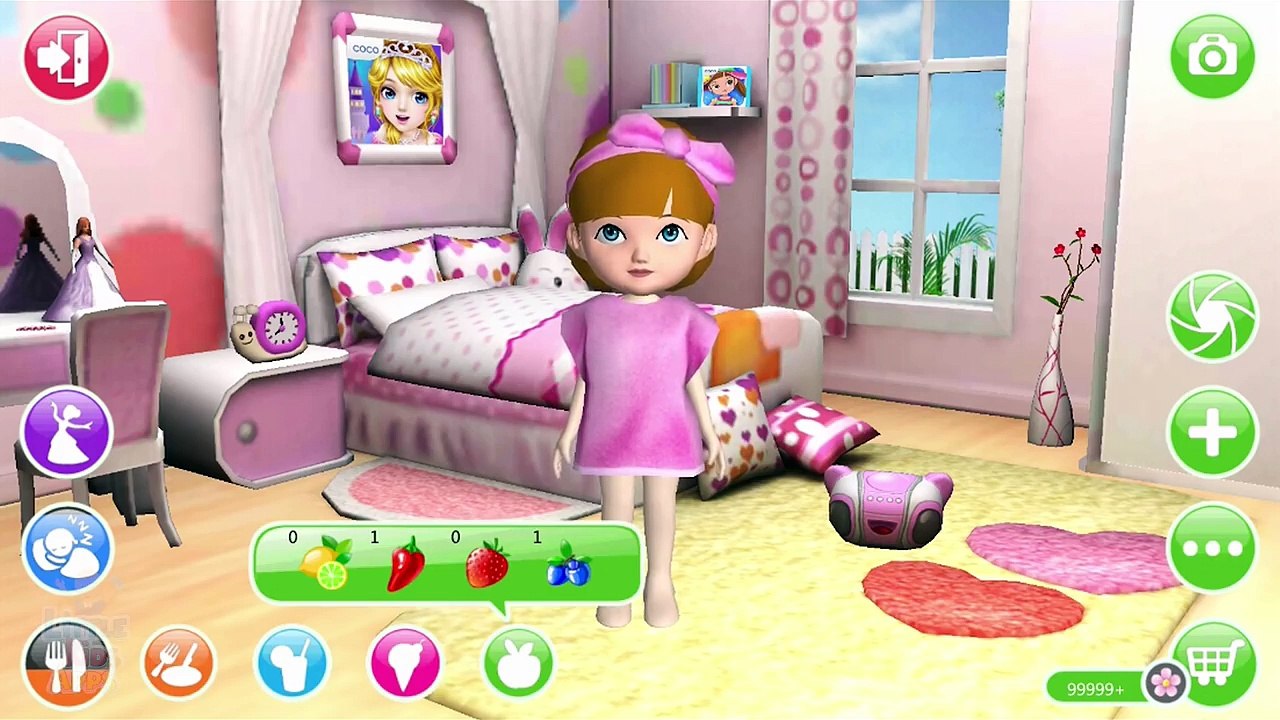 Fun Baby Girl Care Ava the 3D Doll Kids Game Bath Dress Up Feed Learn Colors Dance Gameplay