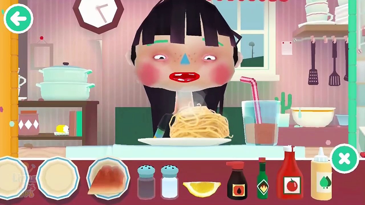 Kids Learn how to Eat and Drink with Toca Kitchen 2 - Crazy Cooking for Children