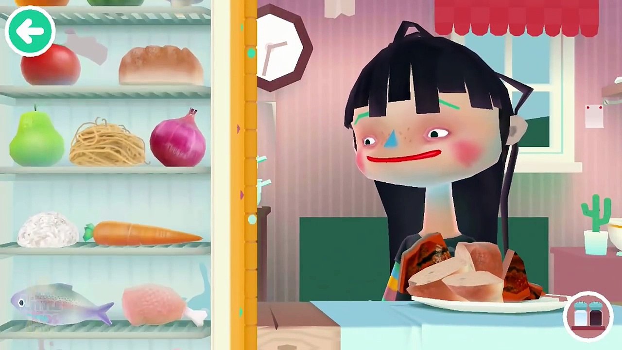Toca Kitchen Fun Cooking Game - Kids Learn how to Prepare and Eat Food - Educational Cartoon Game