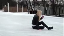 المهمة المستحيلة, فتاة جميلة تمشي بالكعب العالي على الجليد .. للبنات فقط