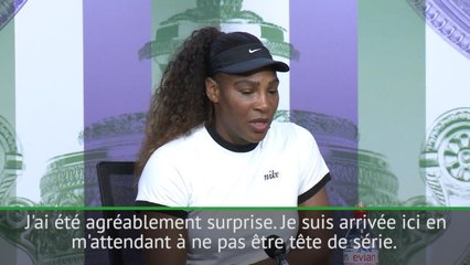 Wimbledon - Williams : "Agréablement surprise d'être tête de série"