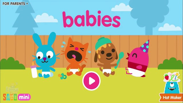 Learn to Take Care of Cute Baby Pets with Sago Mini Babies Kids Game