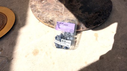 Strange Numbers Printed onto Blueberries