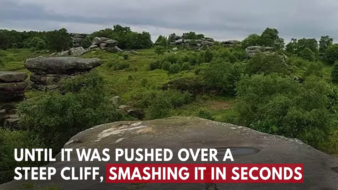 Brimham Rocks Formation From Ice Age Destroyed By Vandals