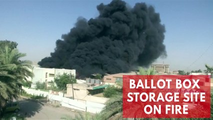 Baghdad Ballot Box Storage Site On Fire