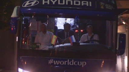 La selección española llega a Krasnodar tras la derrota por penaltis frente a la anfitriona