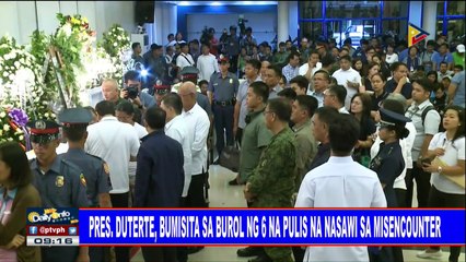 Pres. #Duterte, bumisita sa burol ng 6 na pulis na nasawi sa misencounter