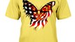 Butterfly - Breast cancer - American flag shirt and hooded sweatshirt