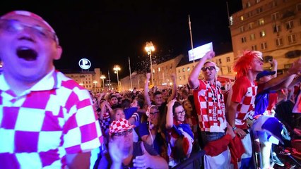 Croatia fans celebrate sweet victory after Danish pasting