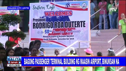 Bagong passenger terminal building ng Maasin Airport, binuksan na