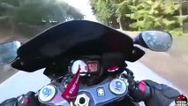 Un motard finit dans un ravin après avoir roulé beaucoup trop vite sur une route de montagne