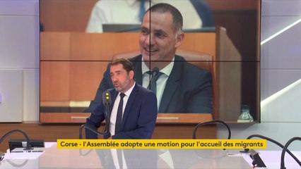L'Assemblée de #Corse adopte une motion pour l'accueil des migrants : "Le droit doit s’appliquer partout, en France, même en Corse," réagit Christophe Castaner : "Ce n’est pas une compétence de la collectivité corse que de gérer cela"