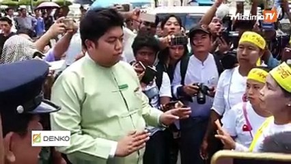 ရန္ကုန္ၿမိဳ႕ေတာ္ခန္းမေ႐ွ႕တြင္ ေတာင္သူလယ္သမားမ်ား ဆႏၵေဖာ္ထုတ္----------------------ေျမယာအျငင္းပြားမႈမ်ားႏွင္႔ ရင္ဆိုင္ႀကဳံေတြ႔ေနရေသာ ဆုံး႐ႈံးနစ္နာသူ ေတာင္သူလယ္