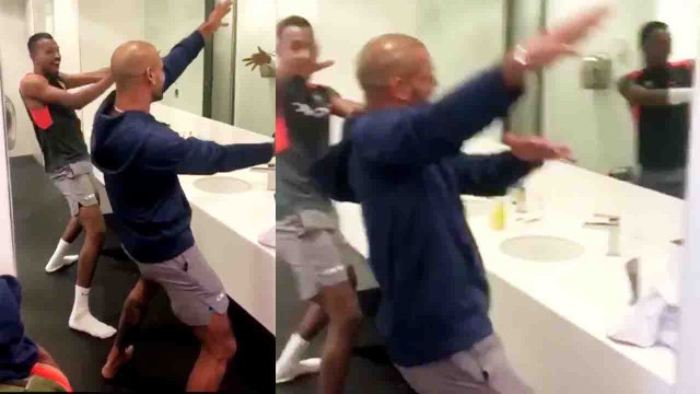 India vs England: Hardik Pandya,Shikhar Dhawan Bathroom Dance goes Viral,Watch Video ।वनइंडिया हिंदी