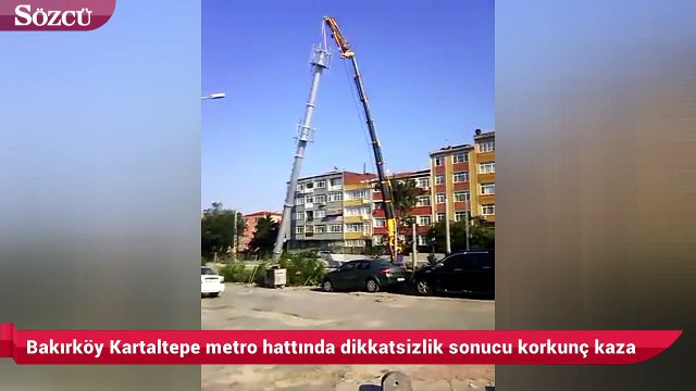 Bakırköy Kartaltepe Metro hattında dikkatsizlik sonucu korkunç kaza