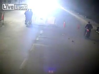 hitting police cars and run