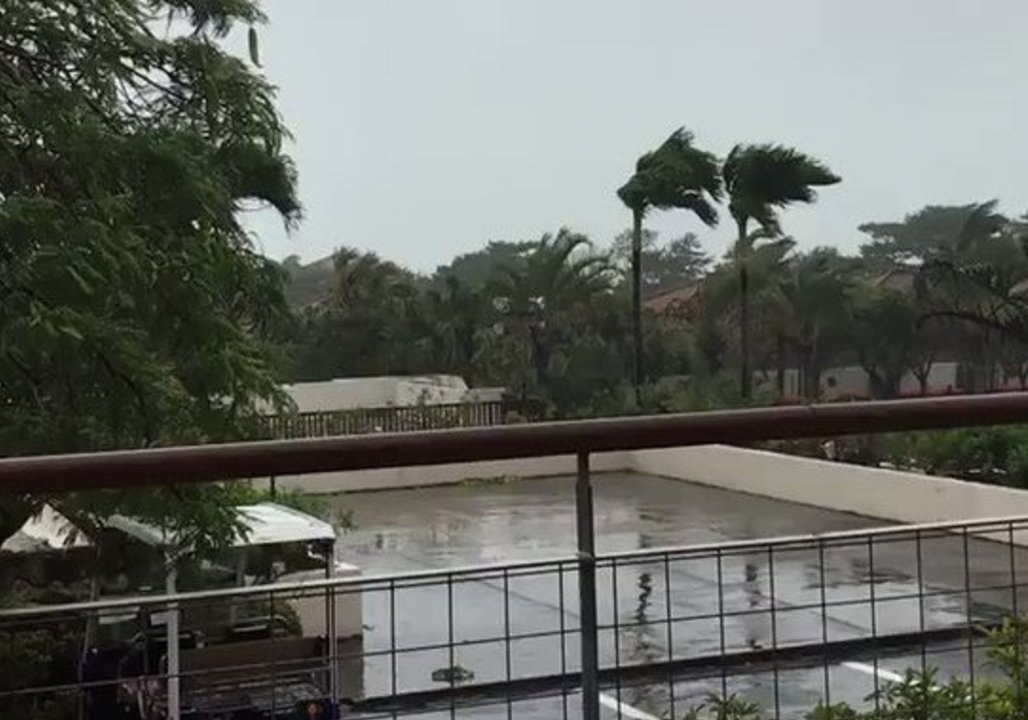 Typhoon Prapiroon Hits Okinawa Island