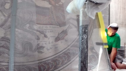 Retour de la mosaïque de Neptune au Musée des Beaux-Arts de Besançon, après restauration (3/4)