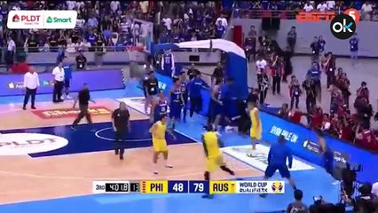 Brutal pelea en el clasificatorio del Mundial de Baloncesto