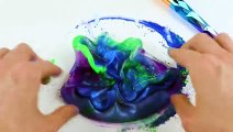 Brushing Pigments onto slime! Clear Slime Coloring! Satisfying Slime ASMR!