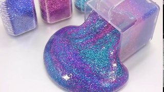 DIY Galaxy Glitter Slime Water Clay Learn Colors Slime Toys
