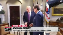 Trump hints at changing as many as five Cabinet positions