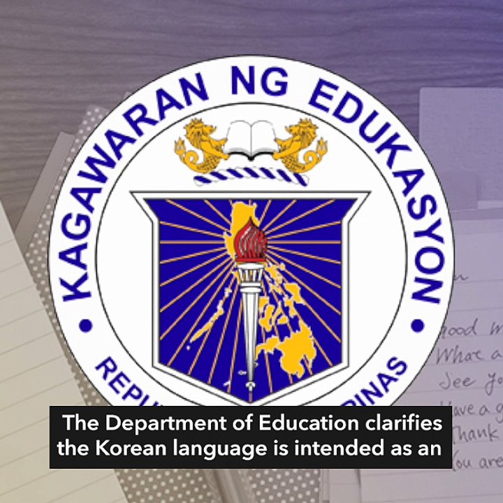 Korean won't replace Filipino subject, says DepEd
