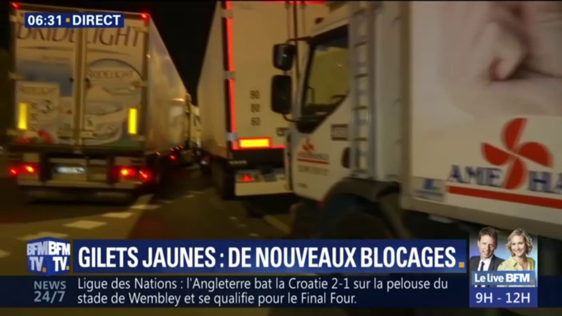 Gilets jaunes : nouveaux blocages près de Rennes - Vidéo Dailymotion