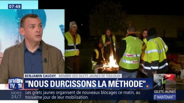 Gilets jaunes: Nous durcissons la méthode au regard de la non-réponse du gouvernement explique un membre des gilets jaunes