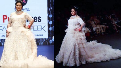 Bharti Singh looks stunning as she walks the ramp for Designers Ashish & Shefali | Boldsky