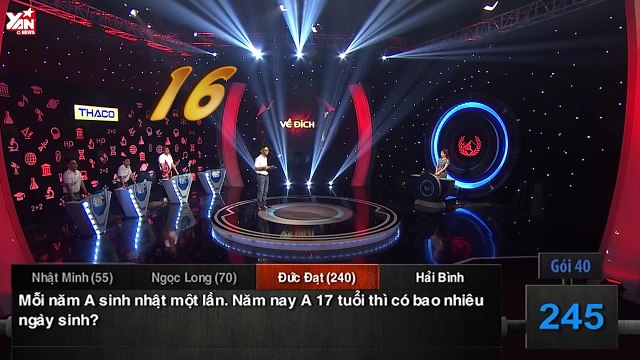 Câu hỏi đơn giản “hạ gục” cả 4 thí sinh Đường lên đỉnh Olympia