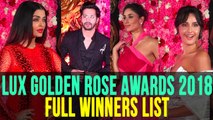 Lux Golden Rose Awards 2018 - Full Winners List