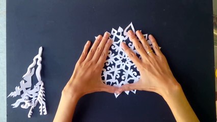 How to make paper snowflake   5 beautiful snowflake pattern for Christmas   easy paper cutting art