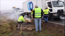 Gilets jaunes aux fangeas lundi matin