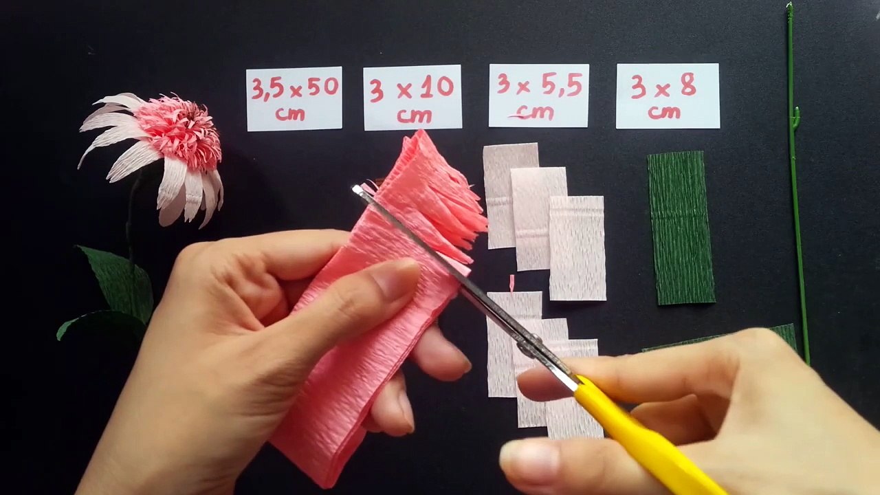 How To Make Coneflower From Crepe Paper - Craft Tutorial