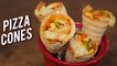 Pizza Cones - How To Make Cheesy Pizza Cones - Quick & Easy Snack Recipe - Bhumika