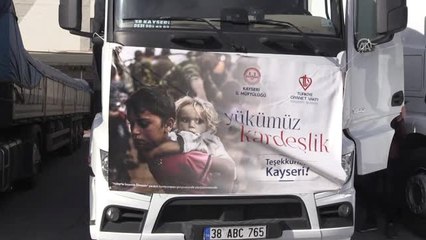 Kayseri'den Suriye'ye 10 Tır Yardım